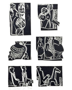 Лобода В. Аркуш ліногравюр: сидячі постаті, 1997 — обкладинка