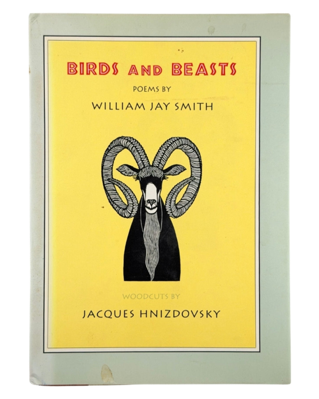 Сміт Вільям Джей, Гніздовський Яків. Birds and Beasts: поезії з дереворитами. Бостон, 1990 — обкладинка