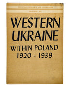 Кубійович Володимир. Western Ukraine within Poland, 1920–1939. Чикаго, 1963 — обкладинка