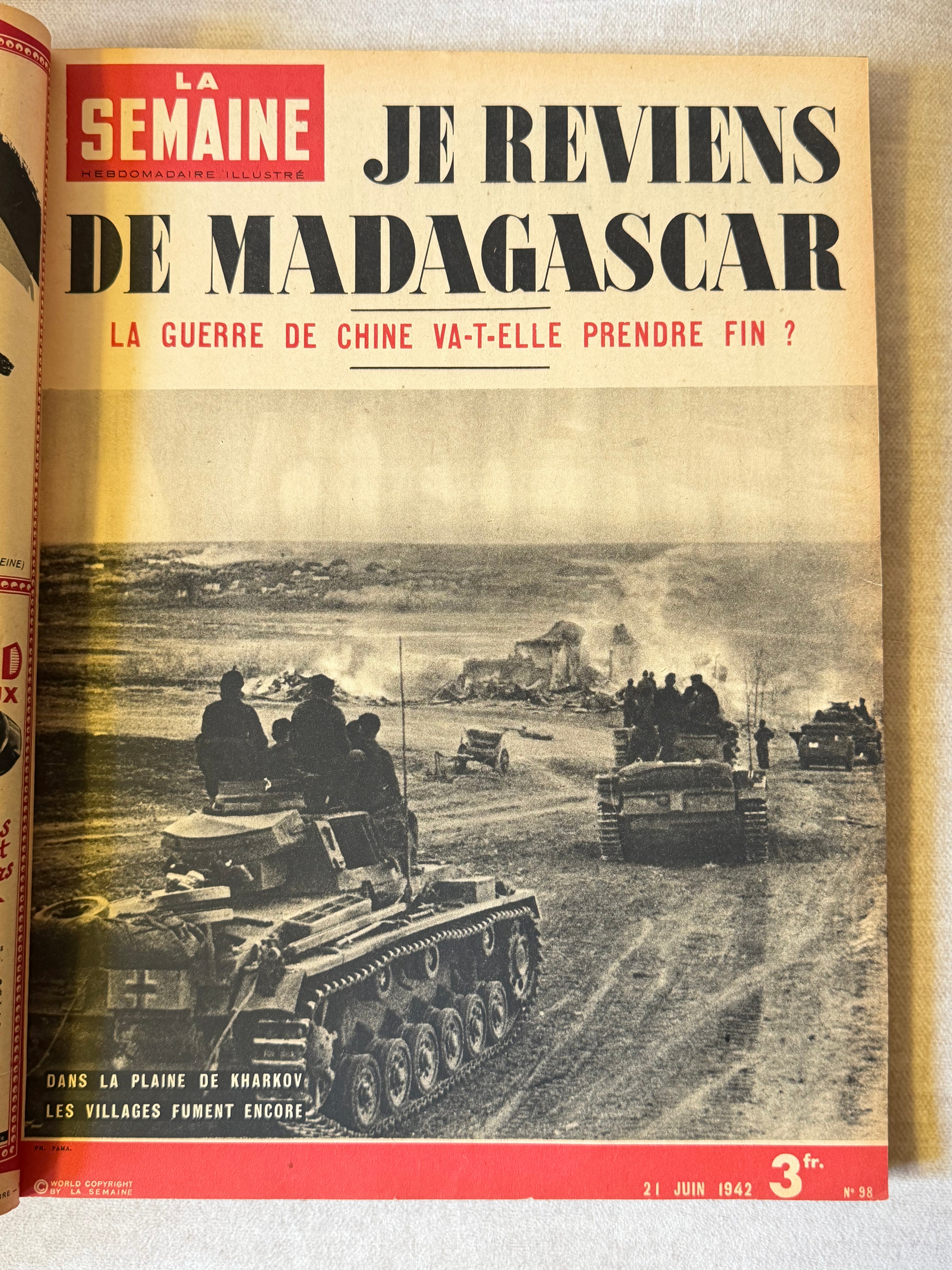LA SEMAINE: LE GRAND HEBDOMADAIRE ILLUSTRÉ FRANÇAIS. 1942