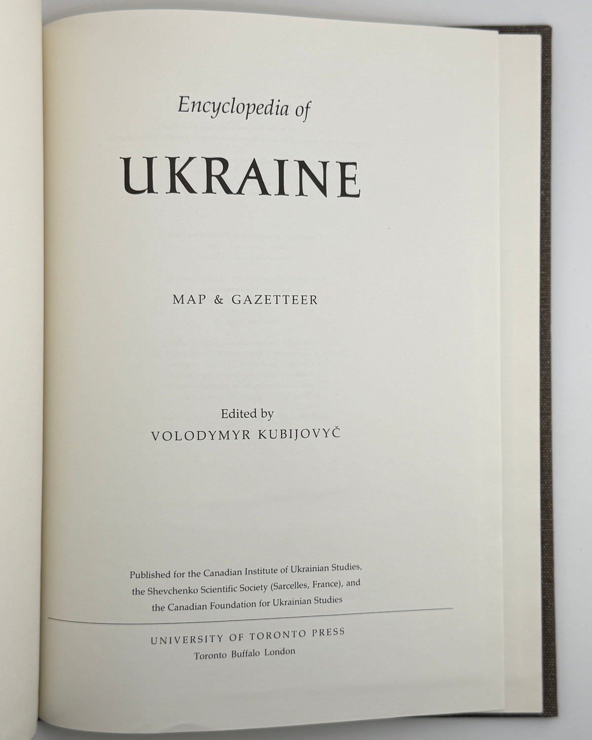 Кубійович Володимир, Жуковський Аркадій (упоряд.). Map & Gazetteer of Ukraine. Торонто [та ін.], 1984