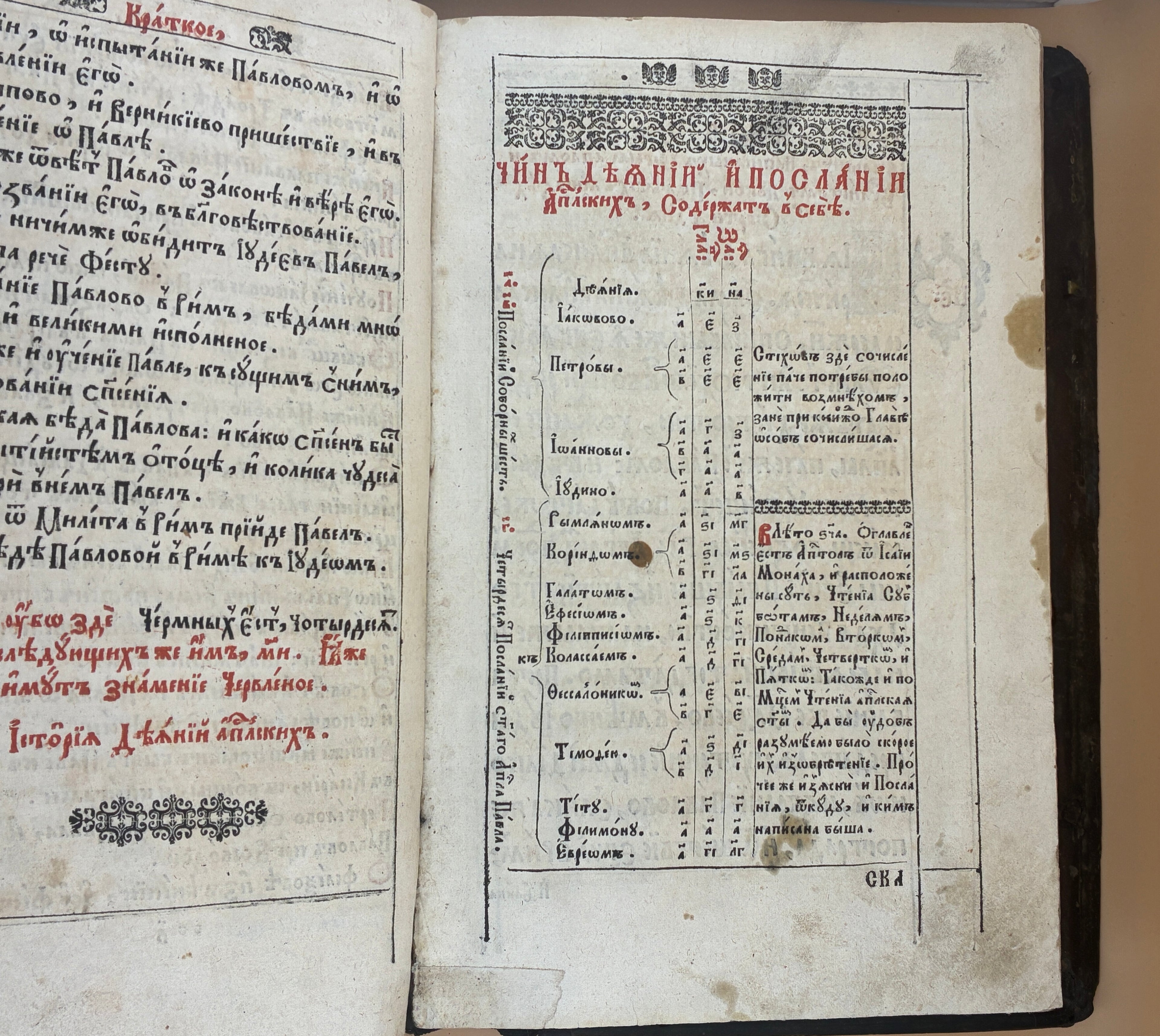 Апостол. Львів, друкарня Михайла Сльозки,15.XI.1654