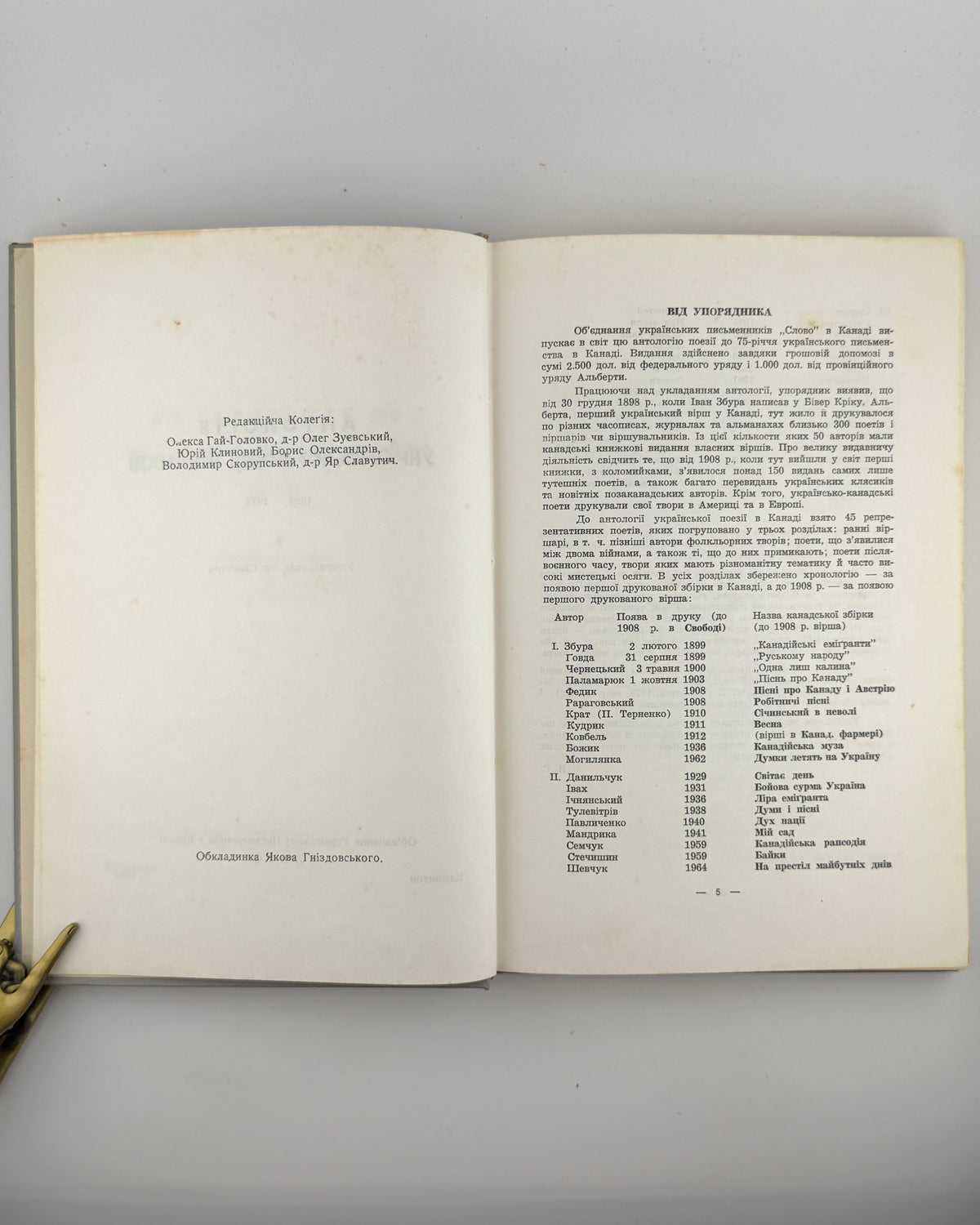 Славутич Яр (упоряд.). Антологія української поезії в Канаді, 1898–1973. Едмонтон, 1975