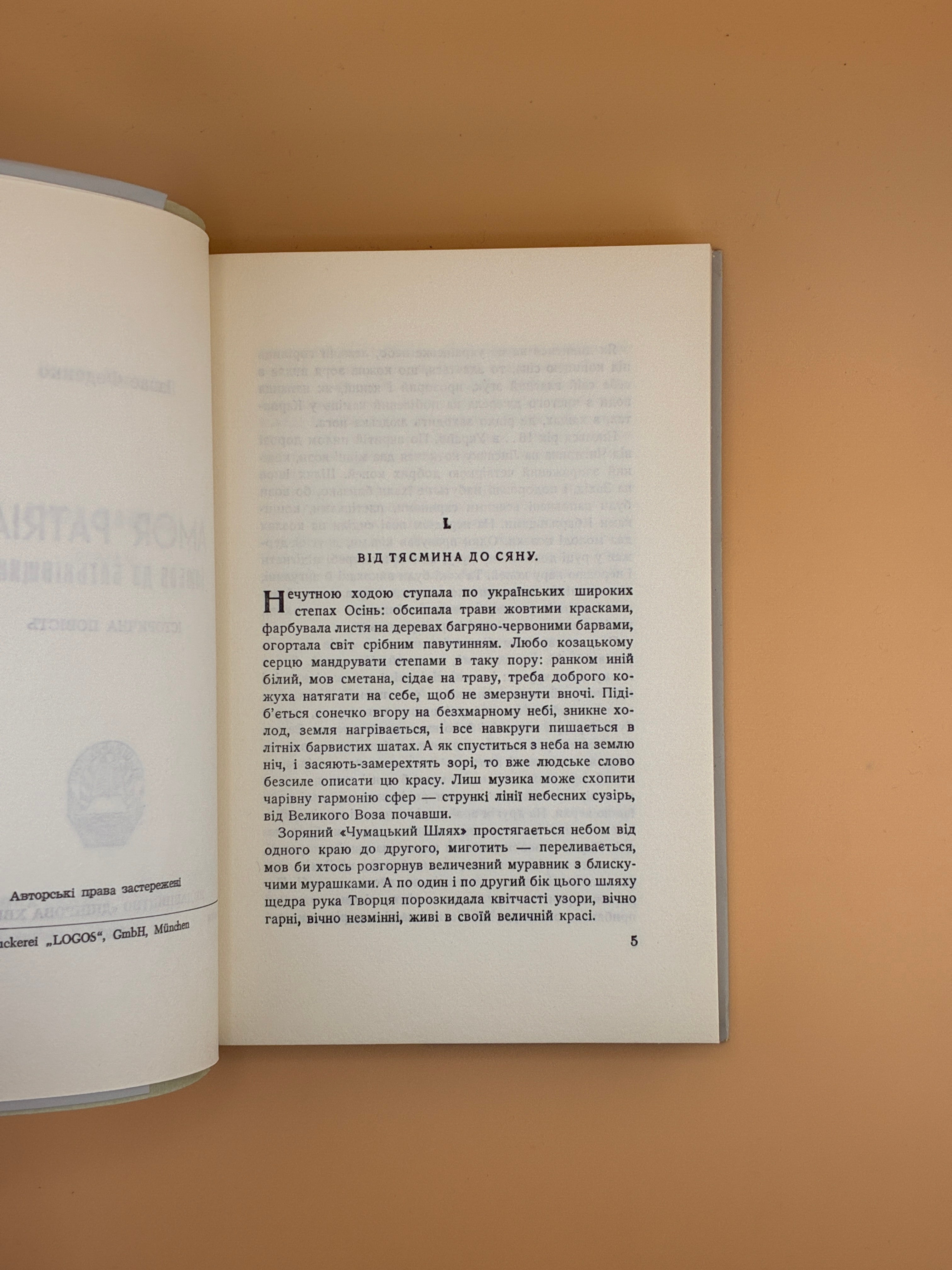 📖 Панас Феденко. Amor Patriae (Любов до Батьківщини): історична повість. — Мюнхен: Видавництво «Дніпрова Хвиля», 1962.