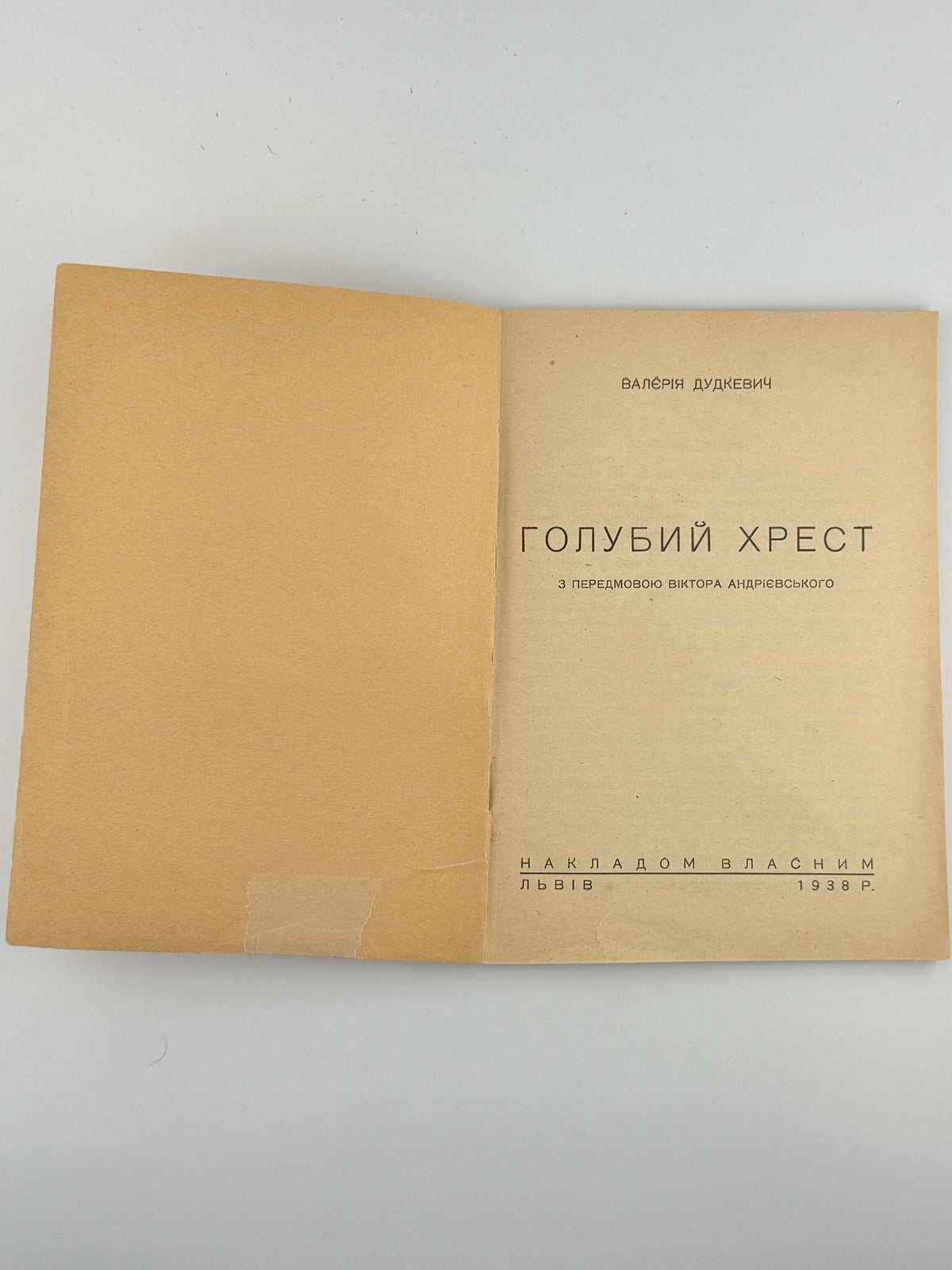 Дудкевич Валерія. Голубий хрест. Львів, 1938