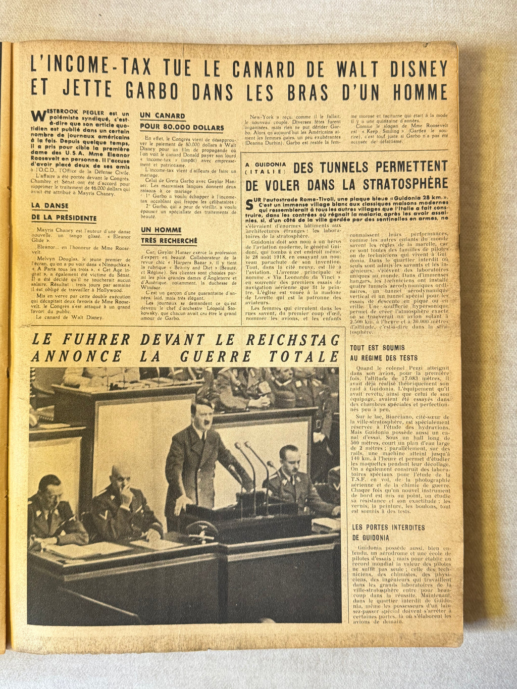 LA SEMAINE: LE GRAND HEBDOMADAIRE ILLUSTRÉ FRANÇAIS. 1942