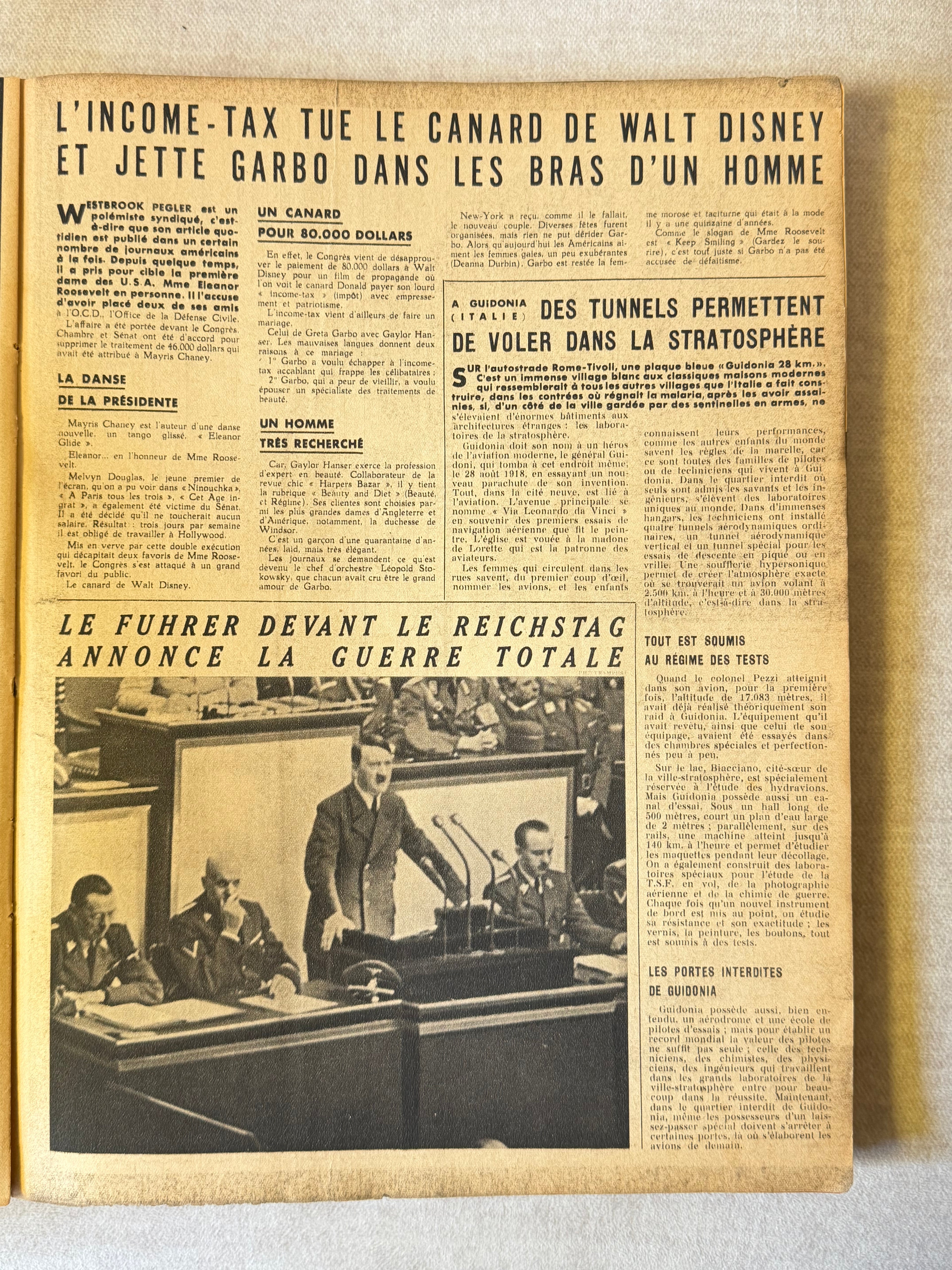 LA SEMAINE: LE GRAND HEBDOMADAIRE ILLUSTRÉ FRANÇAIS. 1942