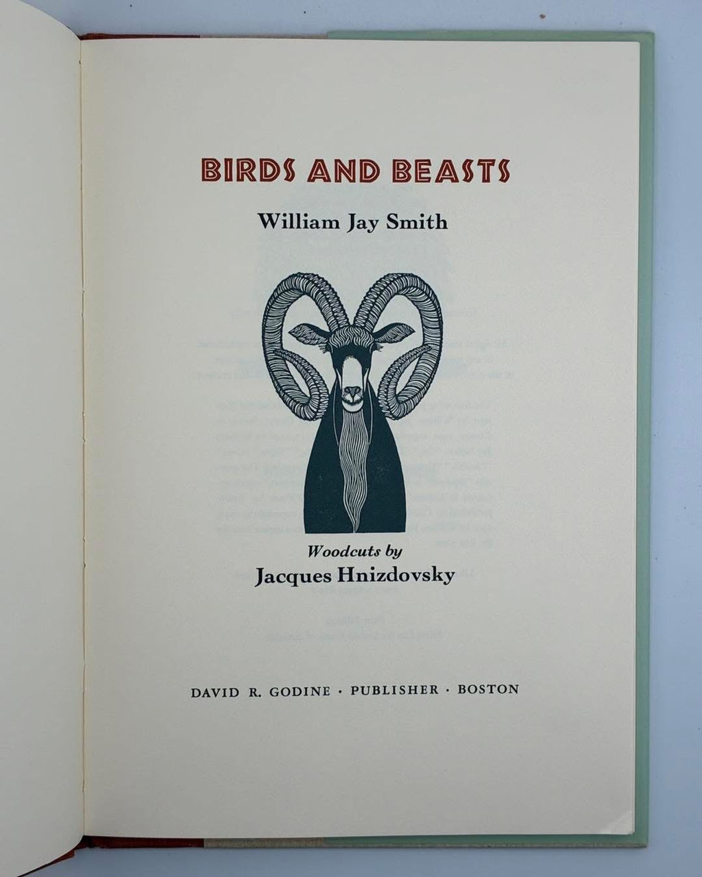 BIRDS AND BEASTS (ПТАХИ І ЗВІРІ): POEMS.. 1990
СМІТ ВІЛЬЯМ ДЖЕЙ / ГНІЗДОВСЬКИЙ ЯКІВ