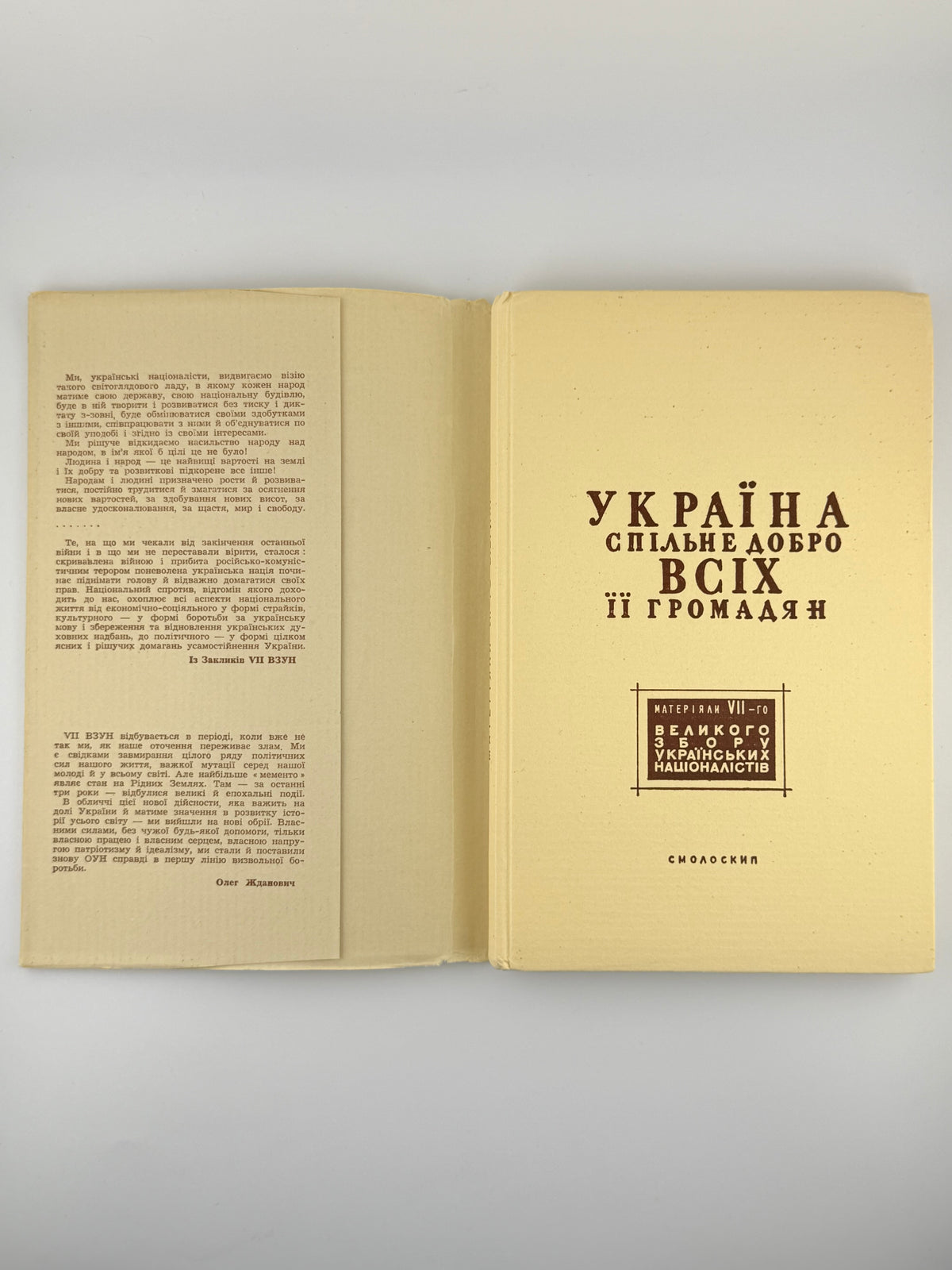 Україна — спільне добро всіх її громадян: матеріяли VII ВЗУН. Париж; Балтимор, 1971