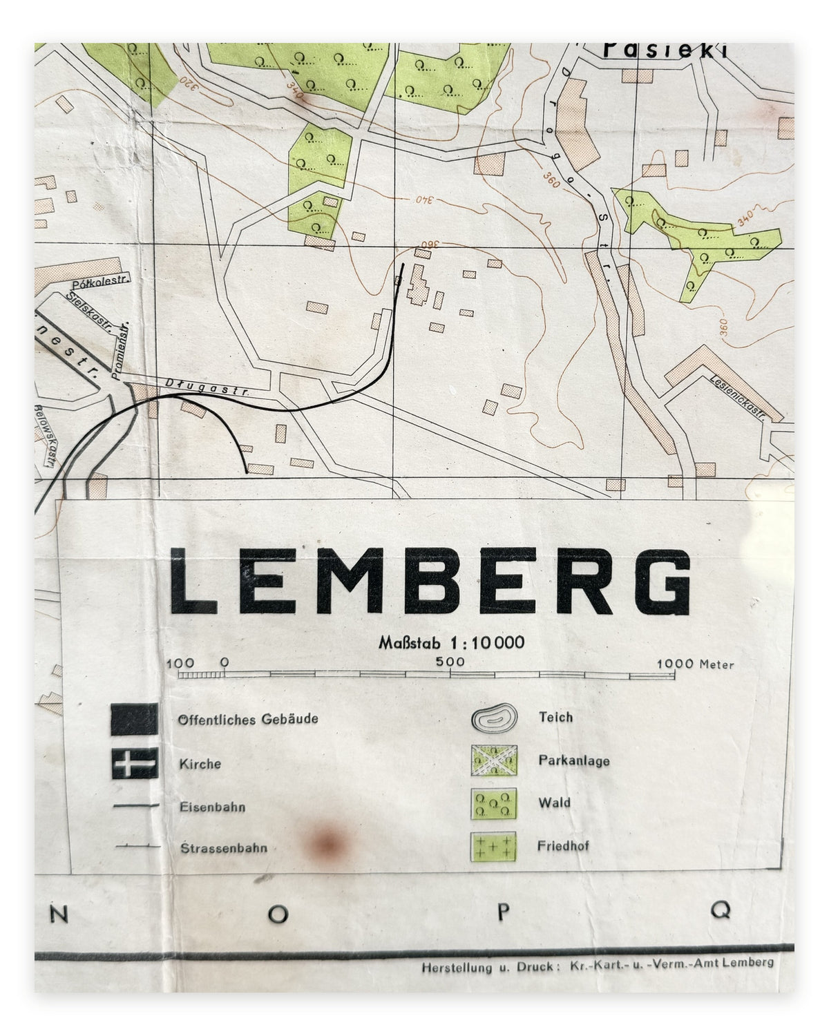 Lemberg: німецький військовий план Львова, 1:10 000. Львів, [1942–1944]