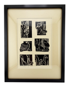 Лобода В. Аркуш ліногравюр: сидячі постаті, 1997