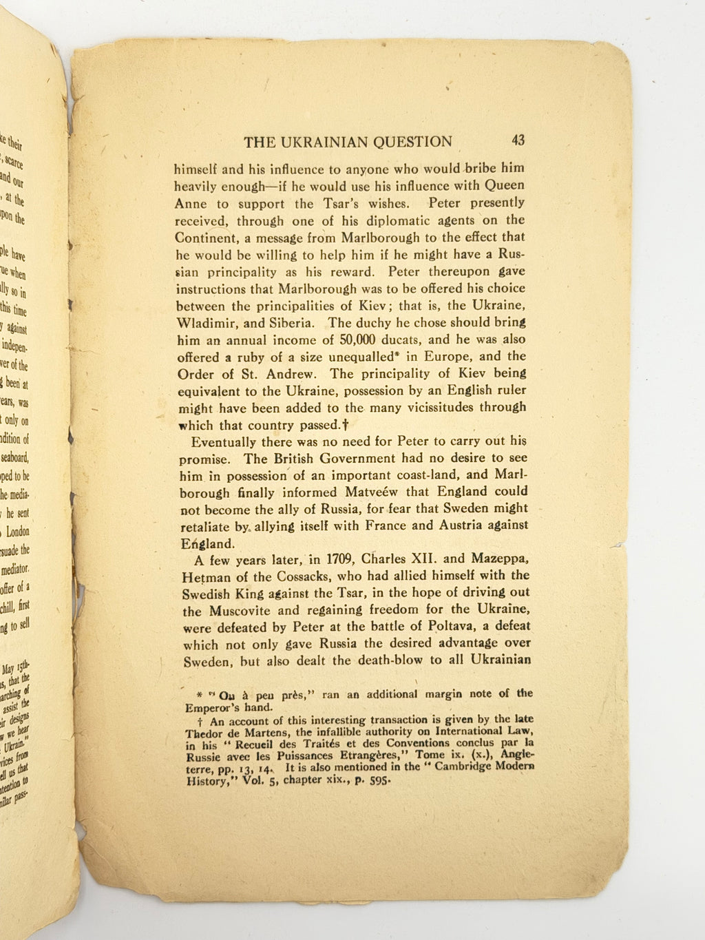 Федорчук Ярослав. Memorandum on the Ukrainian Question in its National Aspect. Лондон, 1914