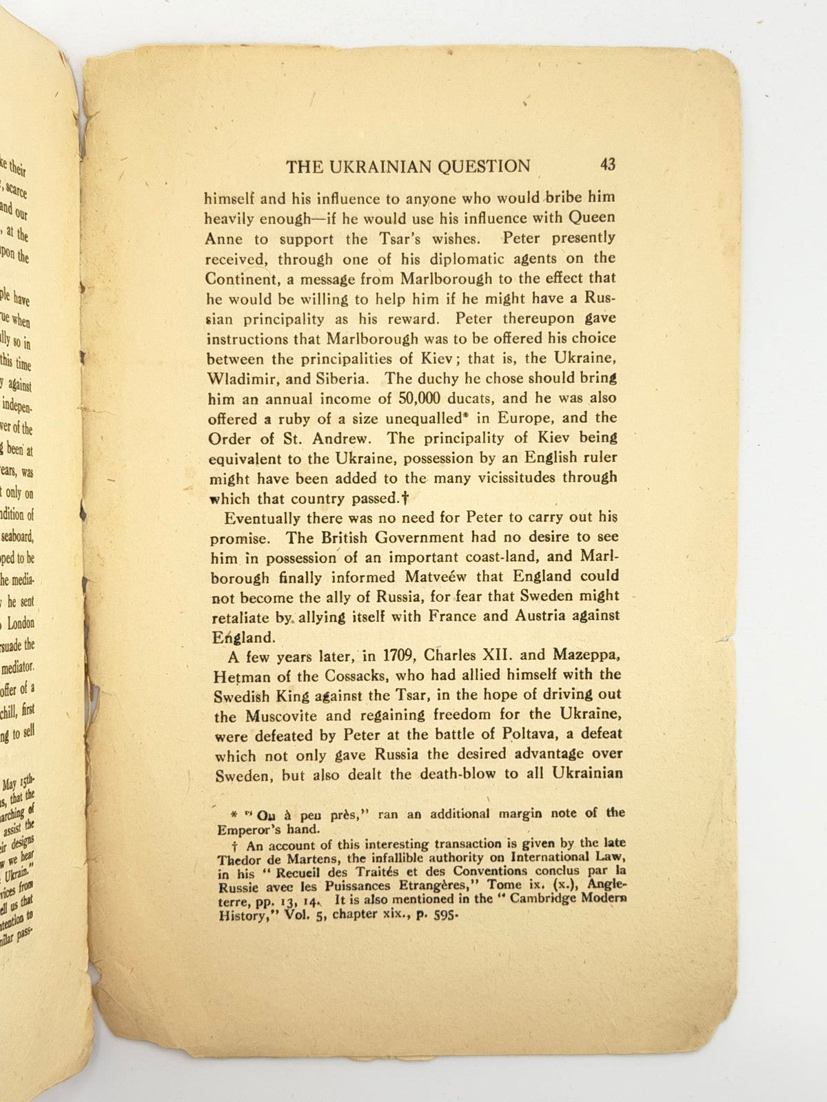 Федорчук Ярослав. Memorandum on the Ukrainian Question in its National Aspect. Лондон, 1914