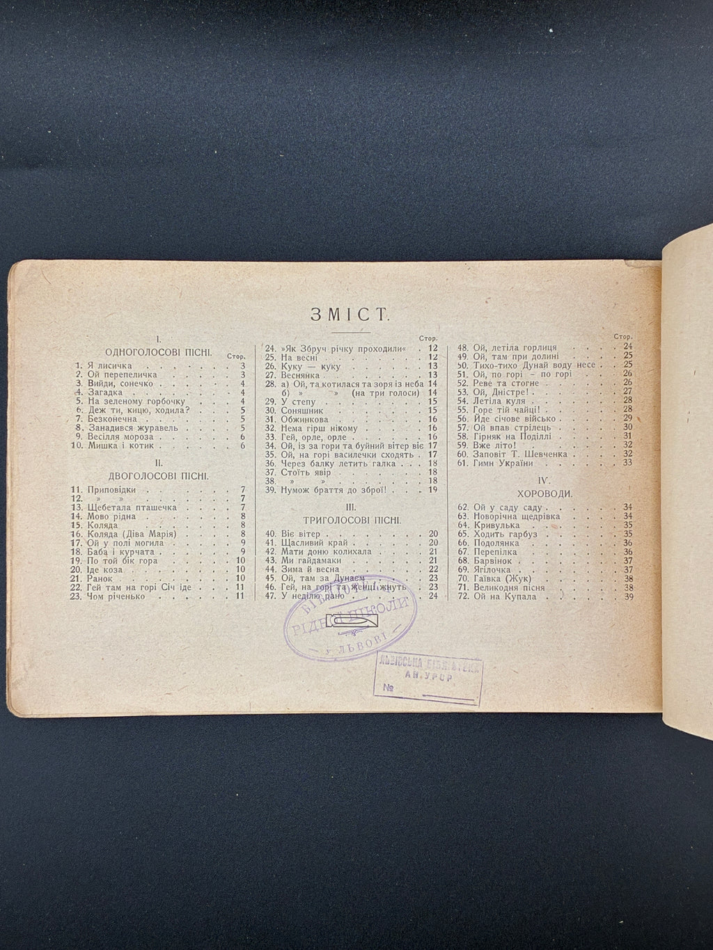 Михайло Гайворонський. Співаник для дітей дошкільного та шкільного віку. 1922