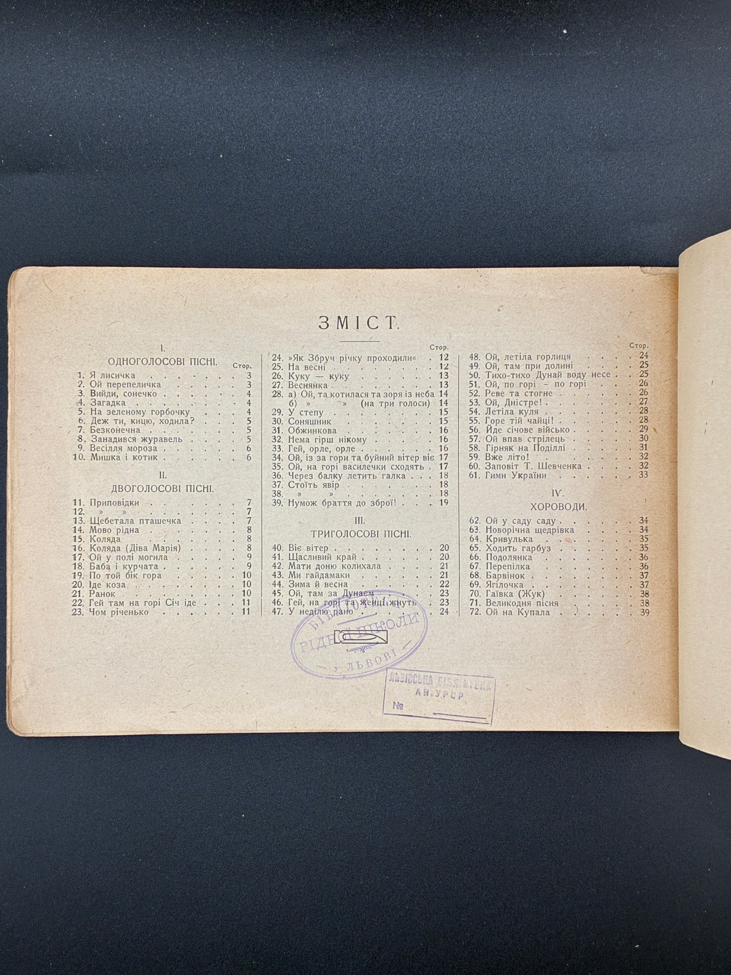 Михайло Гайворонський. Співаник для дітей дошкільного та шкільного віку. 1922