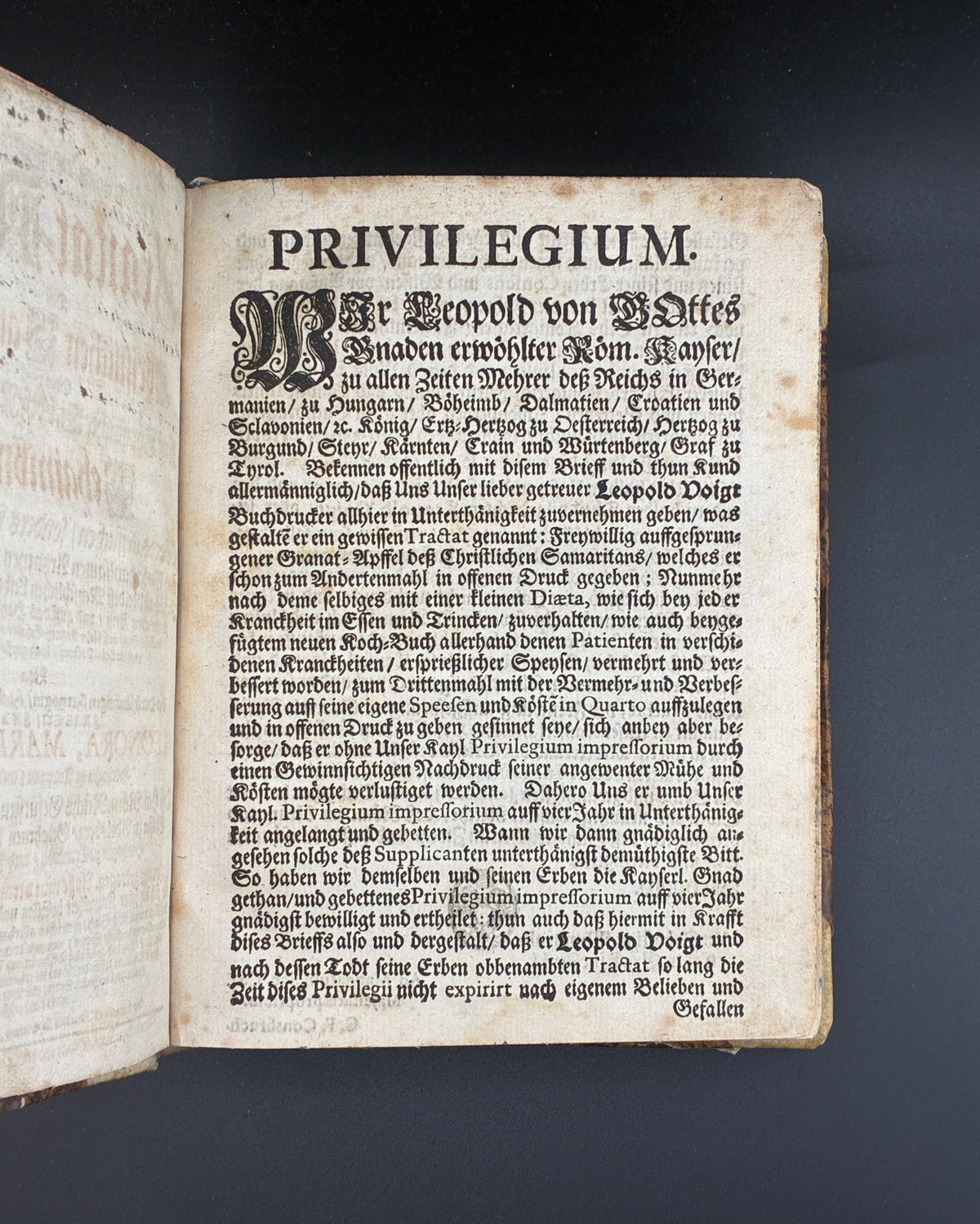 Granat-Apffel des Christlichen Samaritans: збірник лікарських рецептів. Відень; Ґрац, 1697