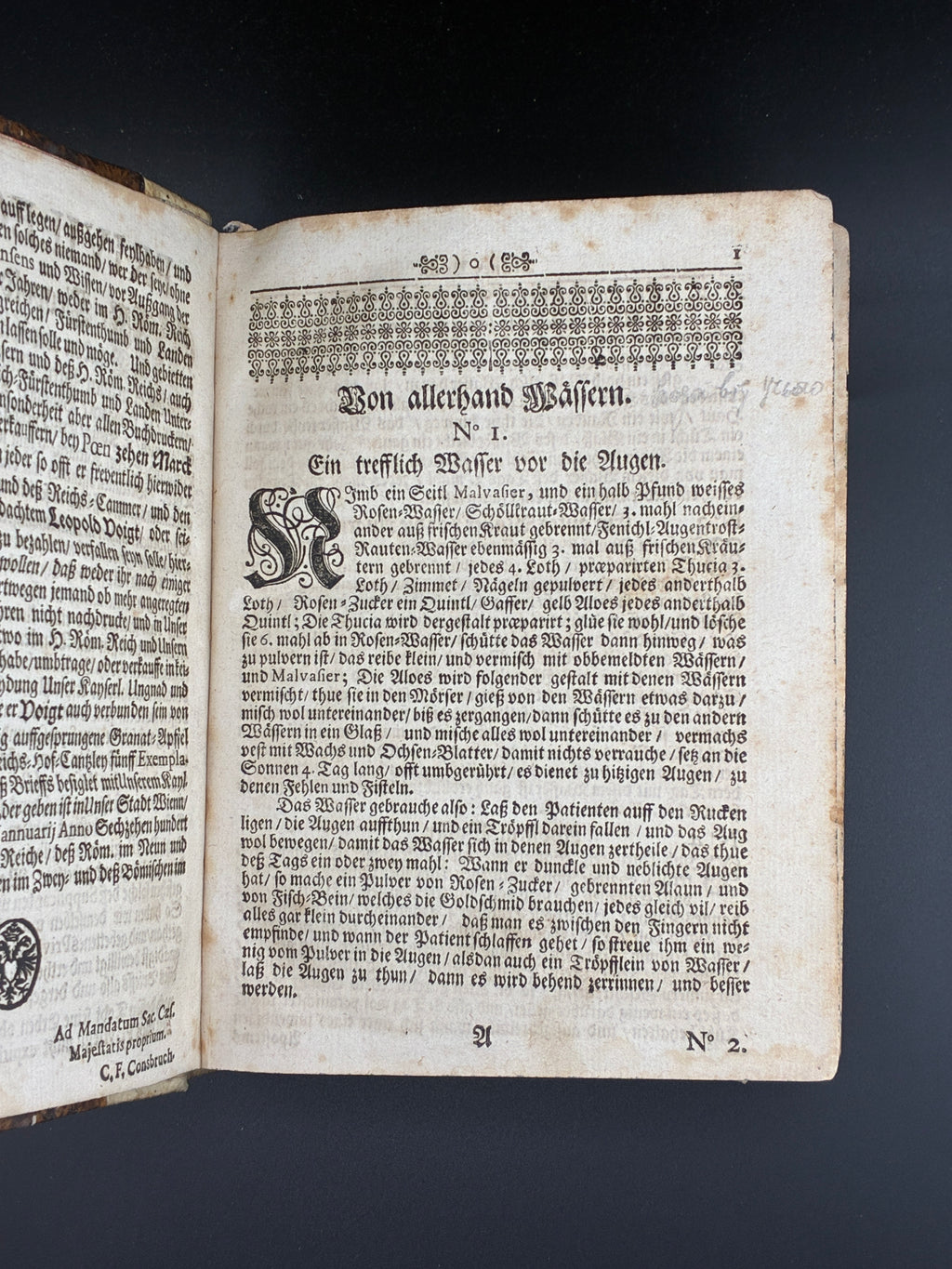 Шість книг обраних лікарів. З більш ніж 1800 рецептами ліків. Widmannstetterische Herben, 1697