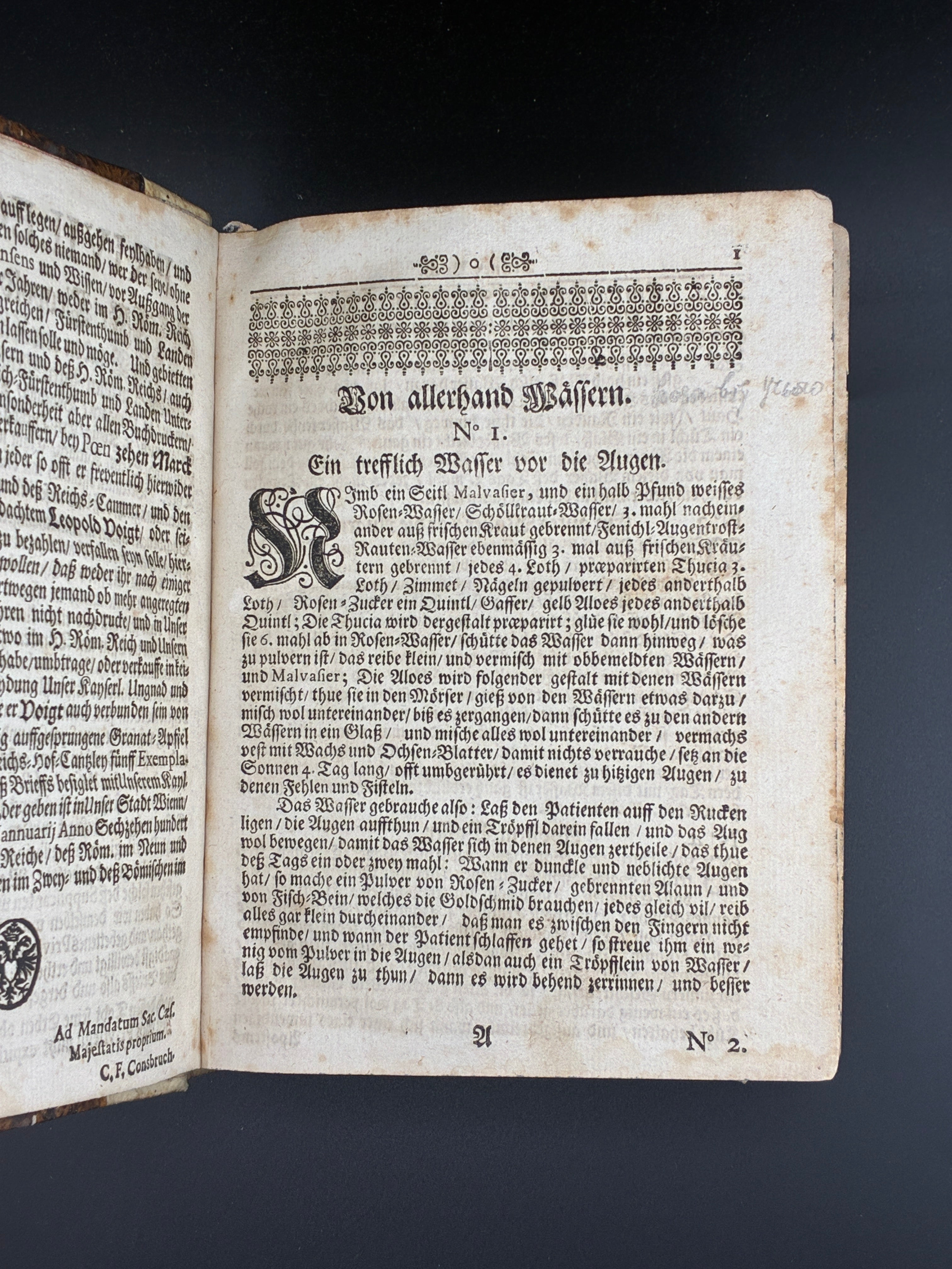Шість книг обраних лікарів. З більш ніж 1800 рецептами ліків. Widmannstetterische Herben, 1697