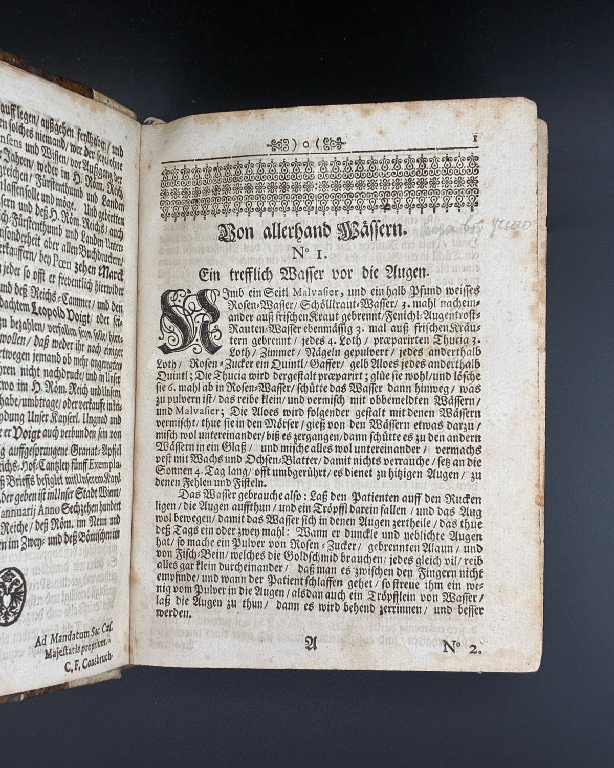 Granat-Apffel des Christlichen Samaritans: збірник лікарських рецептів. Відень; Ґрац, 1697