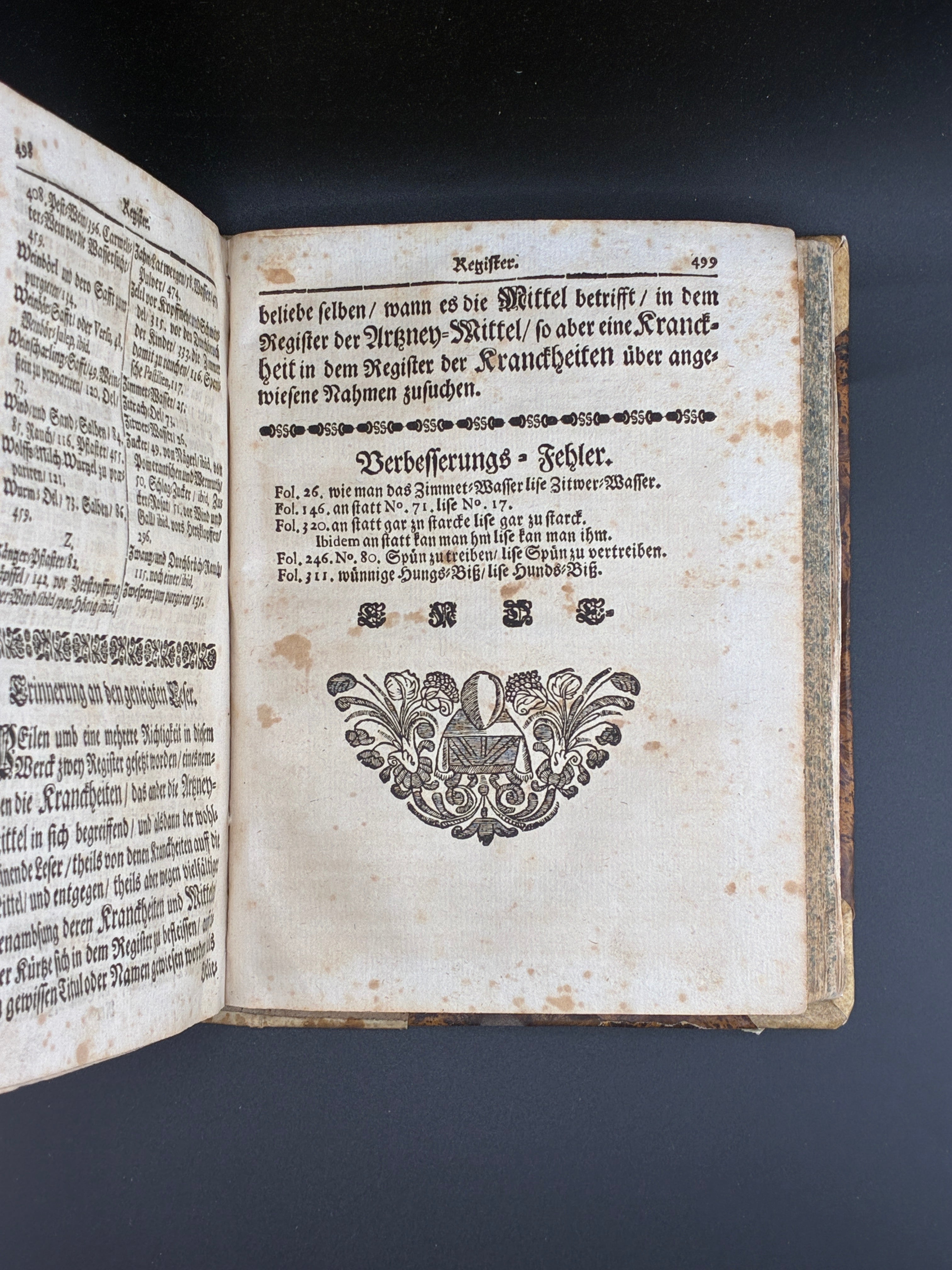 Шість книг обраних лікарів. З більш ніж 1800 рецептами ліків. Widmannstetterische Herben, 1697